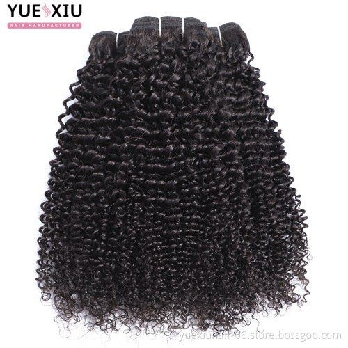 Mongolian 20 Inch 4C Afro Kinky Curly Virgin Human Hair Weave With Silk Base Full Lace Closure For Black Women